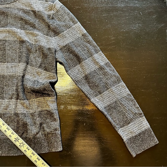 Gray XXL Crewneck Sweater Wool Blend Short Wide Dad Grandpa - Picture 4 of 8